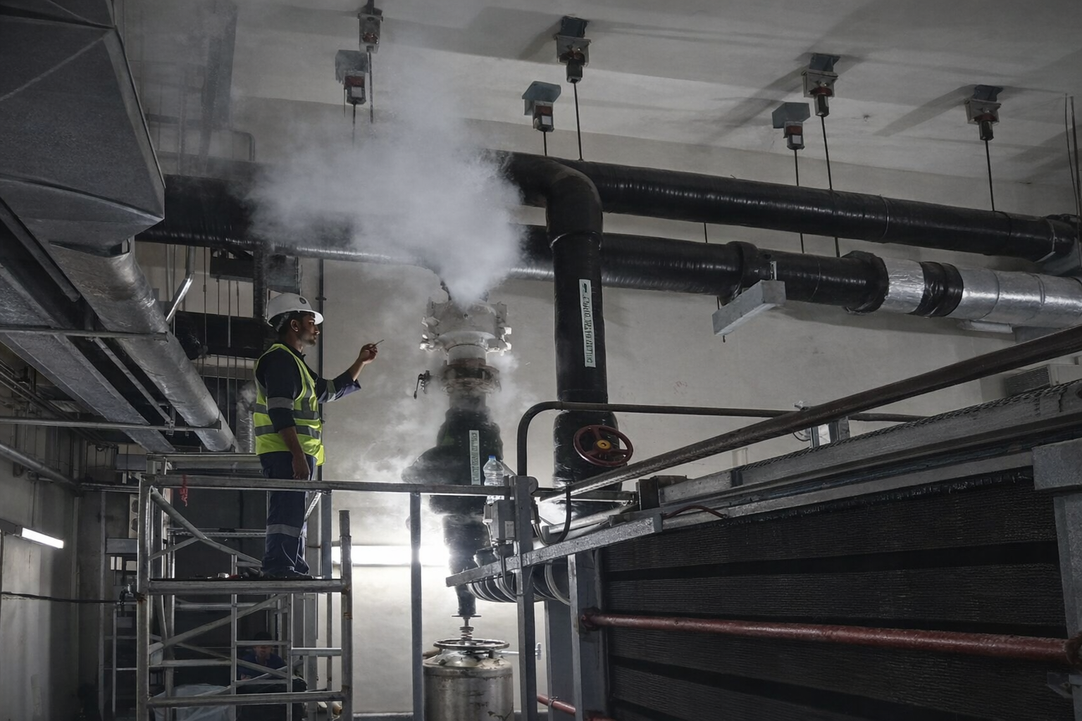 Successful Completion of Live Chilled Water Valve Replacement in Basement Pump Room